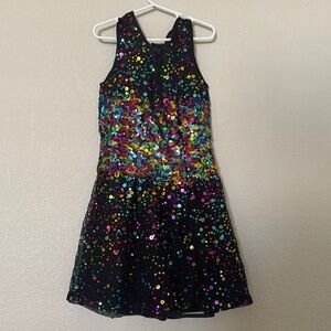 Pippa & Julie Black Sequin Dress